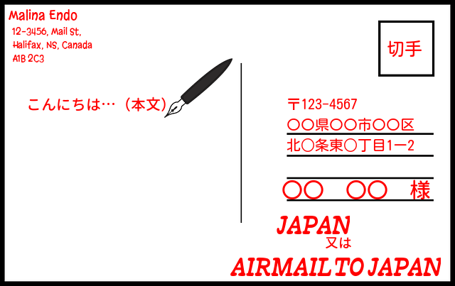 海外に手紙を送ってみよう エアメールの宛先の書き方解説